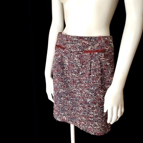 LOFT Dresses & Skirts - Ann Taylor Loft Petites Gray, Red, & Cream Skirt